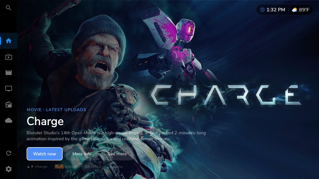 AXOM Player Home Screen