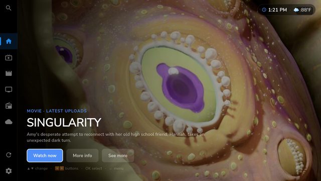 AXOM Player home screen