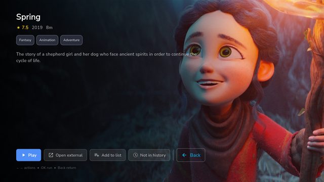 AXOM Player movie detail