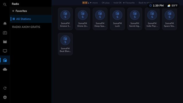 AXOM Player free radio stations